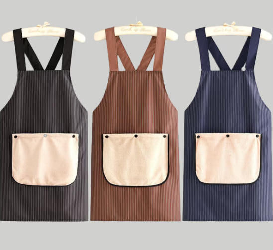 ✨Functional Cross Back Apron with Pockets Removable Towel