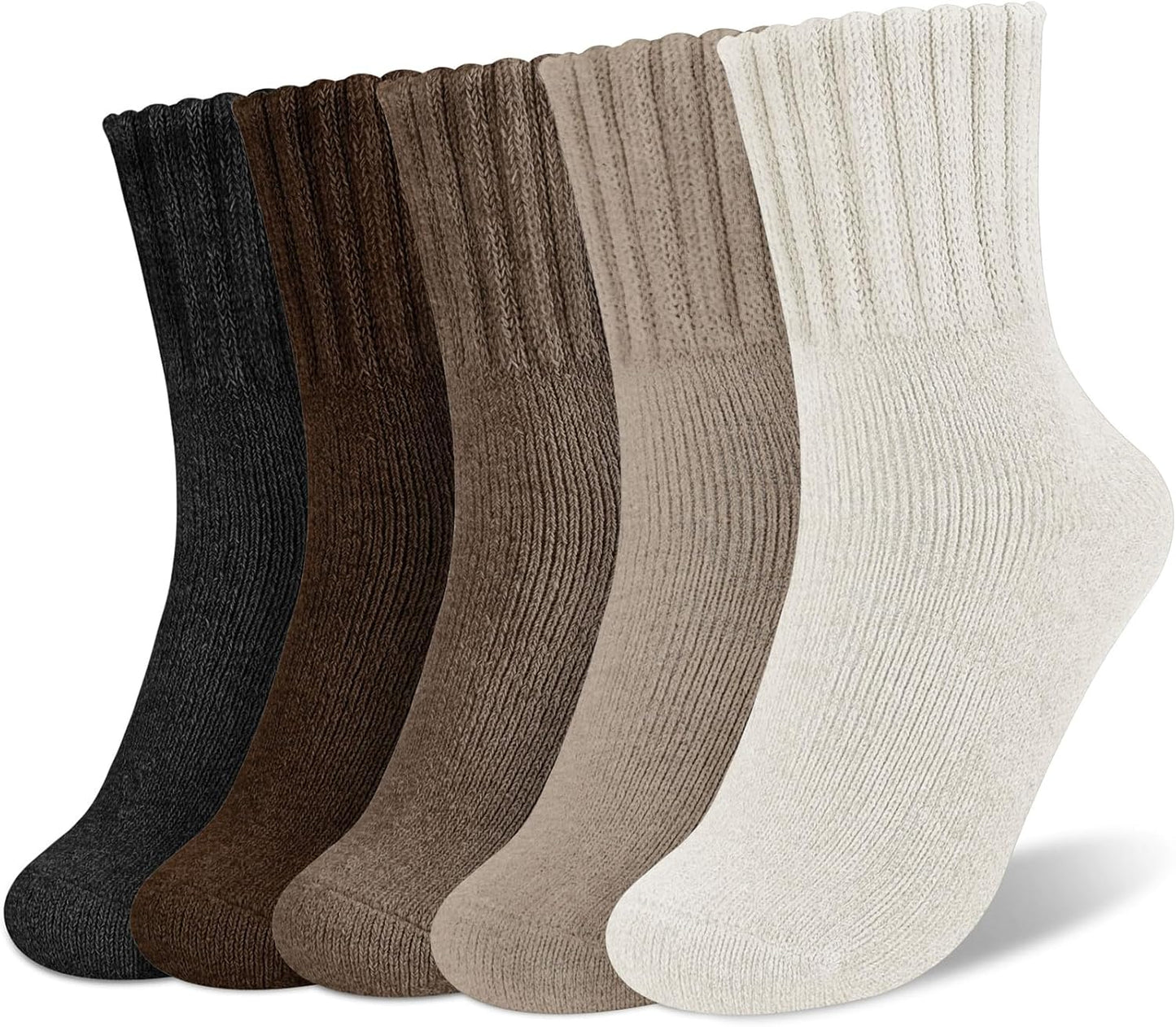 🏆 10 Pairs Women's Solid Mid-calf Socks