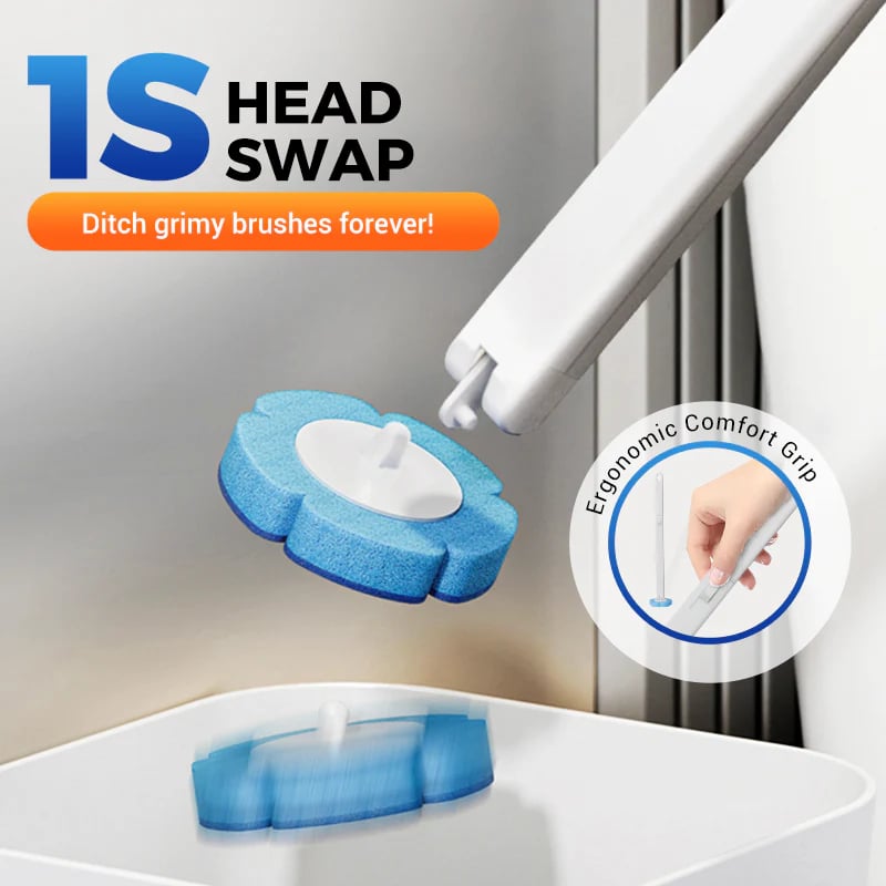 Disposable Toilet Cleaning System: Toilet Brush & Holder Kit with 18PCS Pre-Soaked Cleaner