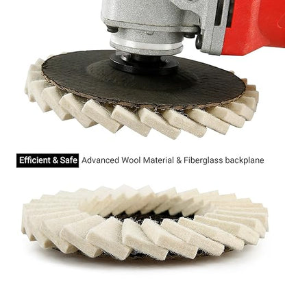🔥Year-end 49% Off Promotion✨5Inch Wool Polishing Wheels Set for Angle Grinders