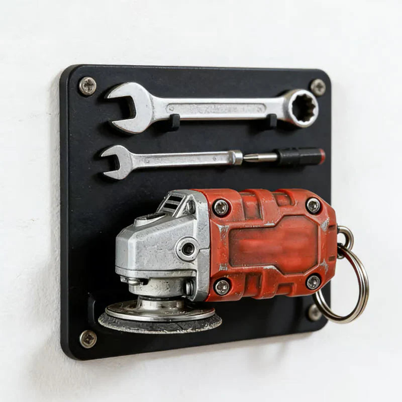 🛠️2-in-1 Inspired Mini Grinder Keychain: On-the-Go Smoothing Tool + Tool Enthusiast Collectible