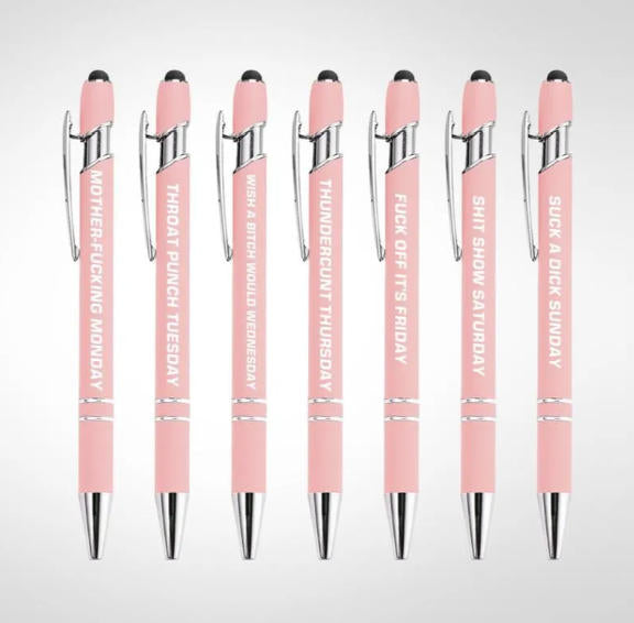 🔥Last Day Promotion 50% OFF💝Funny Stress-Relief Daily Quotes Metal Ballpoint Pen Set (10 Pcs) | 🎁Office Christmas Gift Exchange