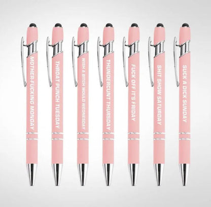 🔥Last Day Promotion 50% OFF💝Funny Stress-Relief Daily Quotes Metal Ballpoint Pen Set (10 Pcs) | 🎁Office Christmas Gift Exchange