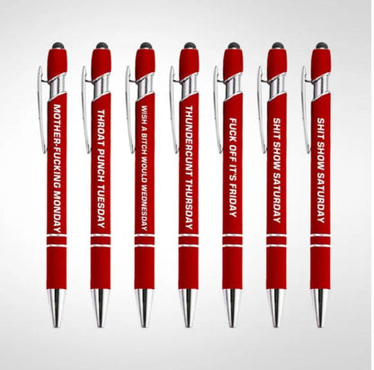🔥Last Day Promotion 50% OFF💝Funny Stress-Relief Daily Quotes Metal Ballpoint Pen Set (10 Pcs) | 🎁Office Christmas Gift Exchange
