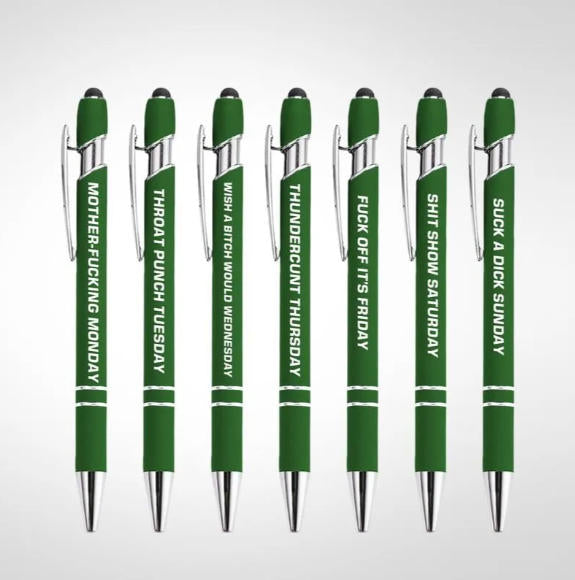 🔥Last Day Promotion 50% OFF💝Funny Stress-Relief Daily Quotes Metal Ballpoint Pen Set (10 Pcs) | 🎁Office Christmas Gift Exchange