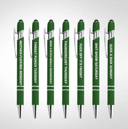 🔥Last Day Promotion 50% OFF💝Funny Stress-Relief Daily Quotes Metal Ballpoint Pen Set (10 Pcs) | 🎁Office Christmas Gift Exchange
