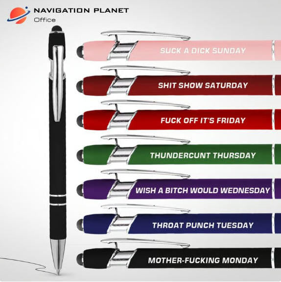 🔥Last Day Promotion 50% OFF💝Funny Stress-Relief Daily Quotes Metal Ballpoint Pen Set (10 Pcs) | 🎁Office Christmas Gift Exchange