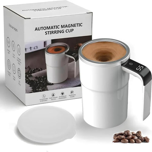 ☕Electric coffee mug with a built-in LCD thermometer, perfect for brewing coffee, milk, cocoa, etc.