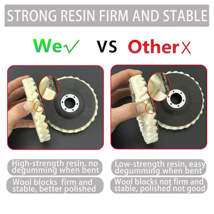 🔥Year-end 49% Off Promotion✨5Inch Wool Polishing Wheels Set for Angle Grinders