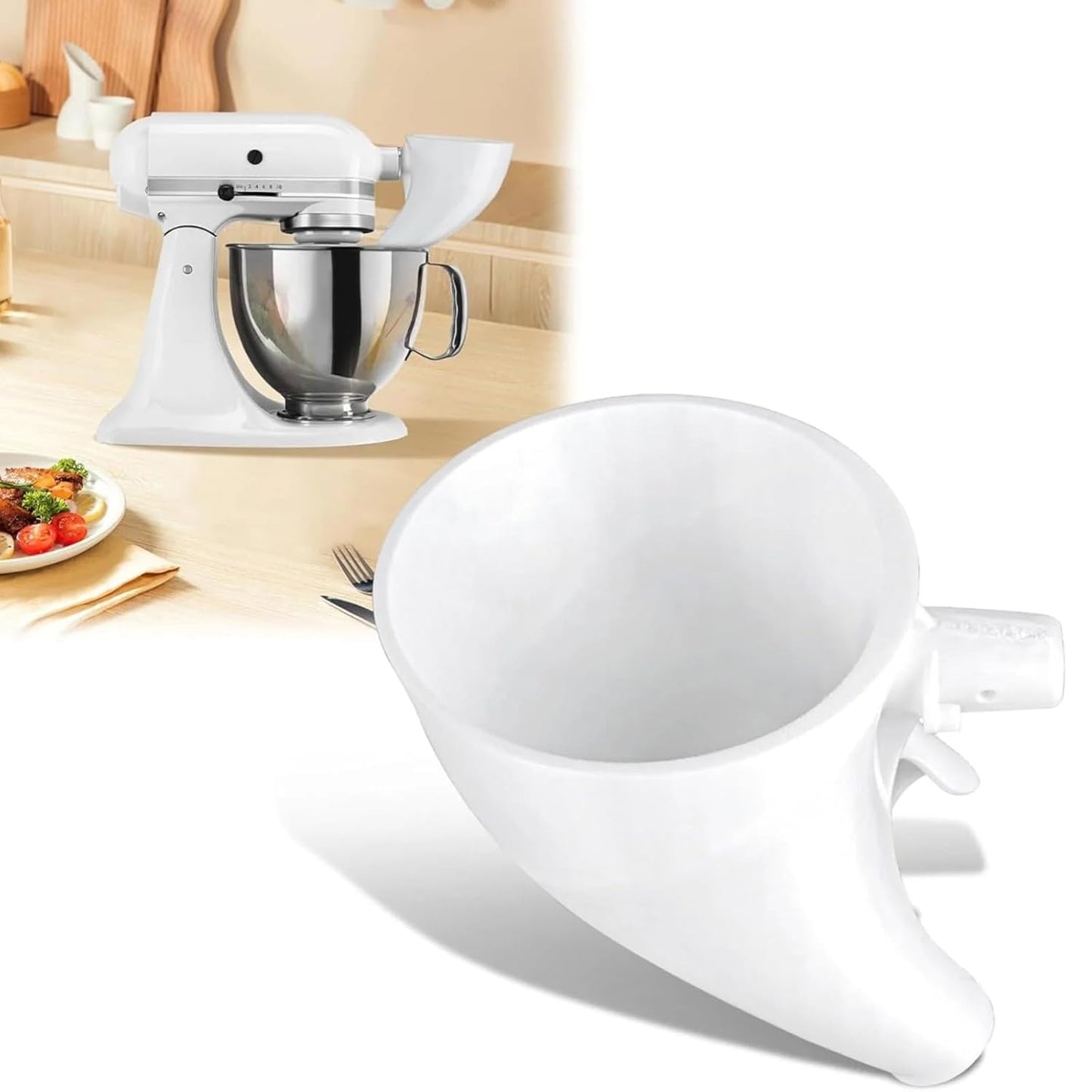 🔥LAST DAY 50% OFF - ✨ Flour Funnel for Kitchen Aid Stand Mixer