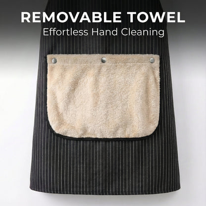 ✨Functional Cross Back Apron with Pockets Removable Towel