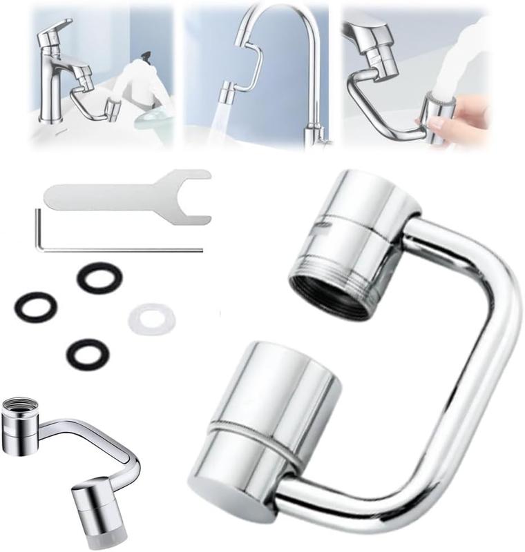 🎄Last 3 Hours - New Year’s Lowest Price! 🎉 Rotatable Faucet Aerator Extension with 2 Splash Modes 💦, Free Install Kit 🎁