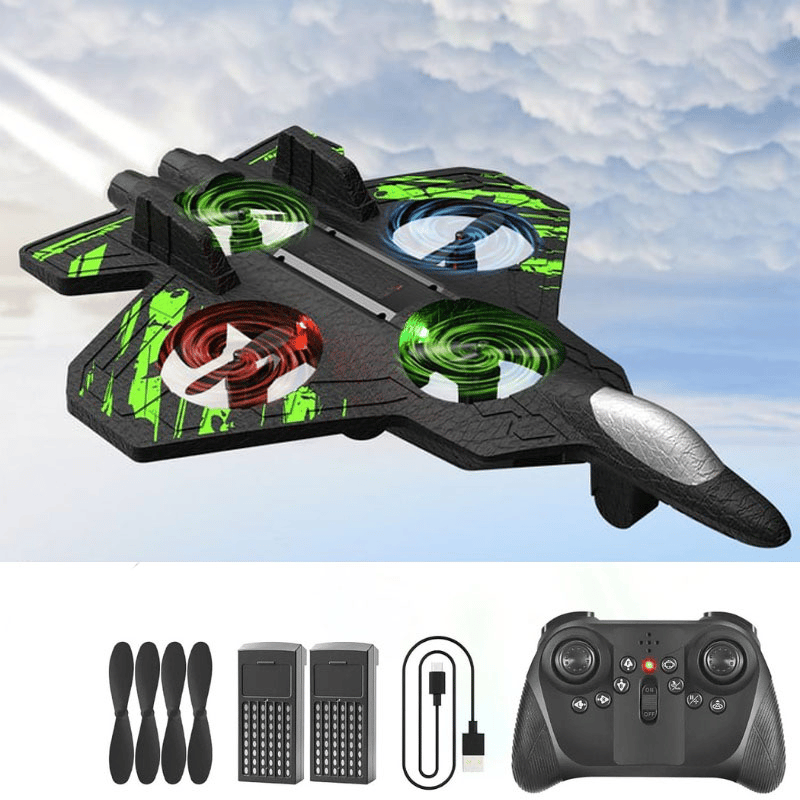 49% OFF 🎉🎉RC Stunt Fighter Jet Toy for Kids with 360° Flips & LED Lights
