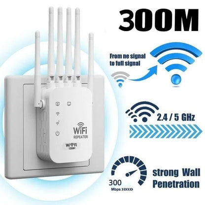 🔥LAST DAY 60% OFF🔥📶WiFi Extender 6-Antenna Strong Signal🚀⚡