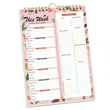 🌈Handmade Bound Weekly Detachable Diet Plan Sheet