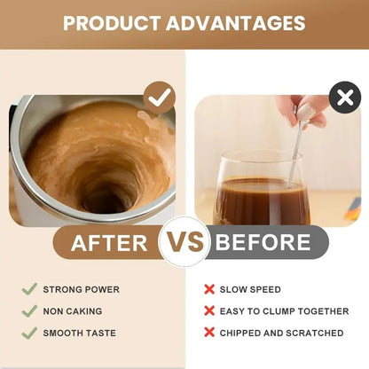 ☕Electric coffee mug with a built-in LCD thermometer, perfect for brewing coffee, milk, cocoa, etc.