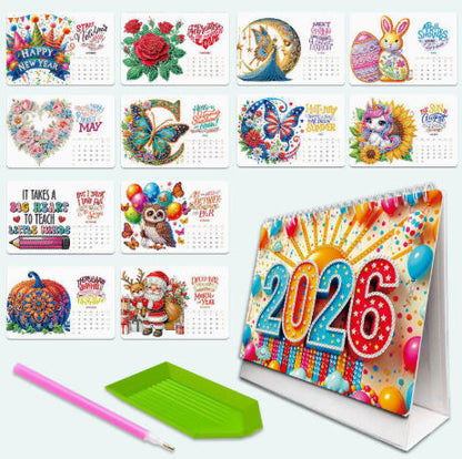💎2026 DIY Diamond Painting Desk Calendar - Perfect for Craft Lovers 🗓️🎁