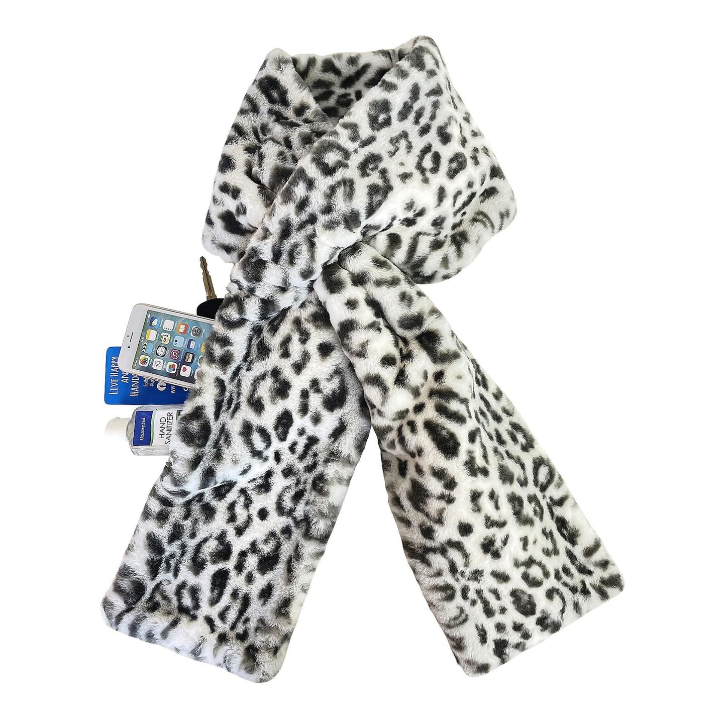 🔥NEW YEAR SALE 🧣Faux Fur Scarf With Hidden Zipper Pocket