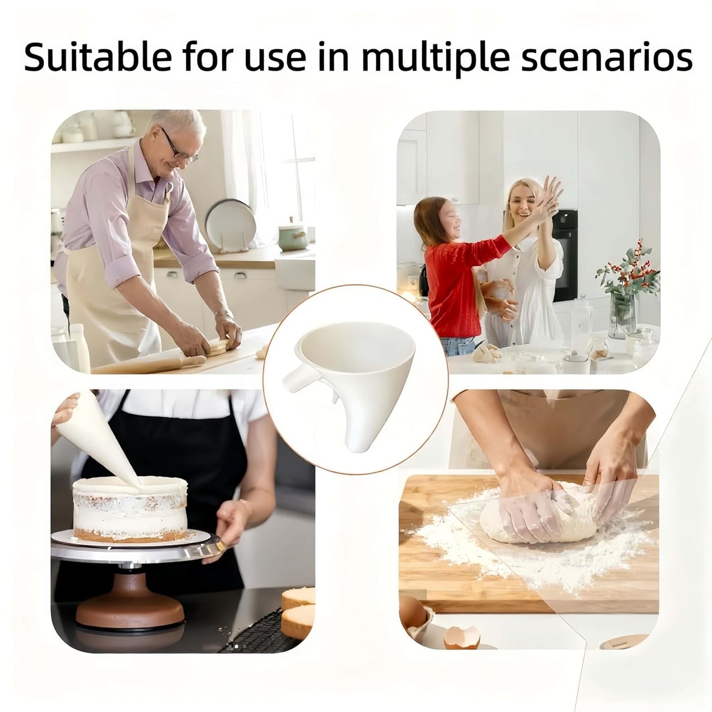 🔥LAST DAY 50% OFF - ✨ Flour Funnel for Kitchen Aid Stand Mixer