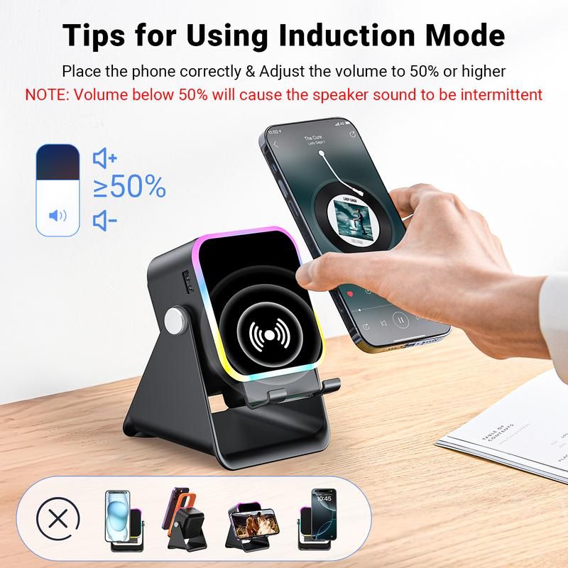 🎄Christmas Sale 🎧Wireless Induction Audio Speaker Stand