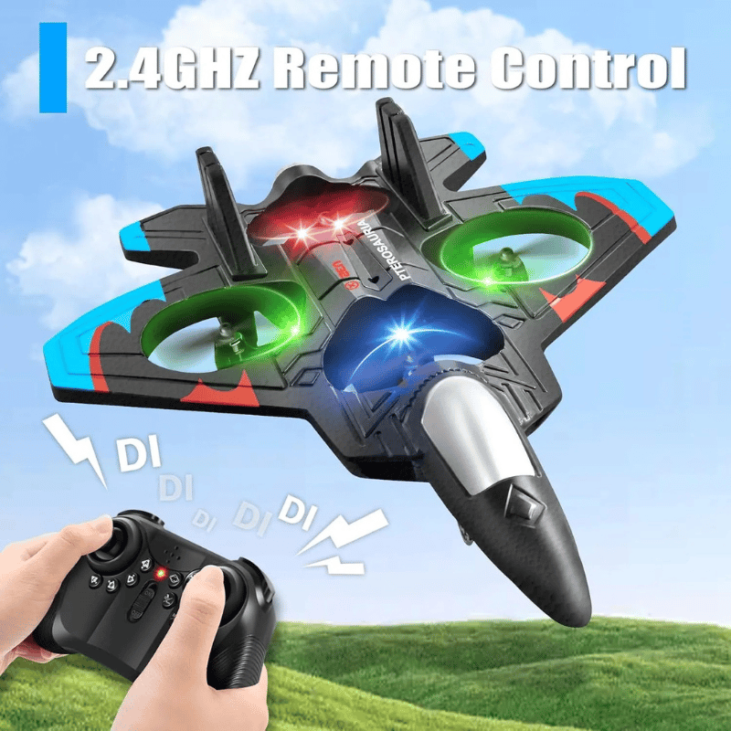 49% OFF 🎉🎉RC Stunt Fighter Jet Toy for Kids with 360° Flips & LED Lights