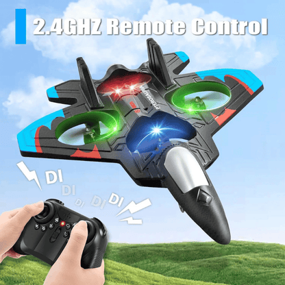 49% OFF 🎉🎉RC Stunt Fighter Jet Toy for Kids with 360° Flips & LED Lights