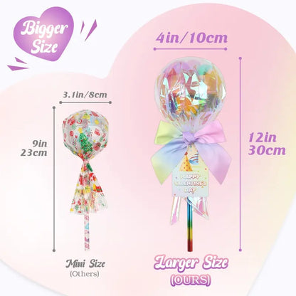 24 Pack Valentines Day Gifts Student Stationery Gifts from Teacher Giant Lolly with Gift Cards