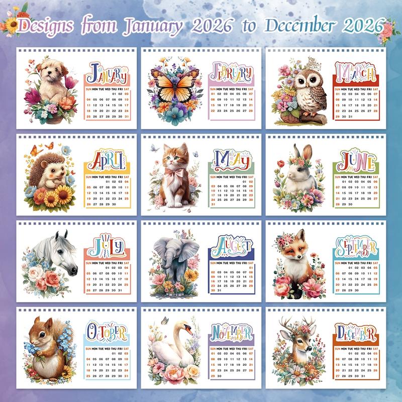 💎2026 DIY Diamond Painting Desk Calendar - Perfect for Craft Lovers 🗓️🎁