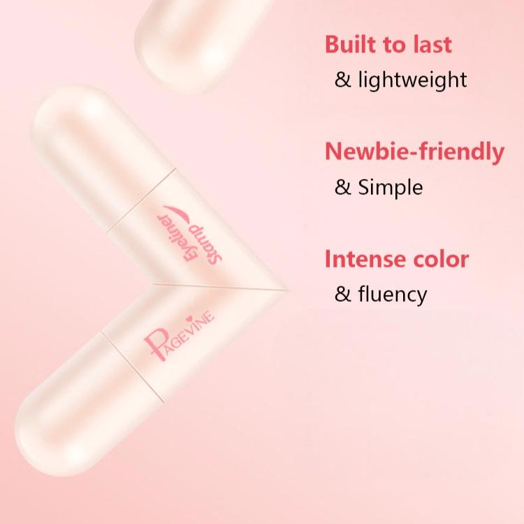 ✨Rotating Eyeliner Stamp Pen – Dual-Head Design with Wing Stamp, Quick-Dry, Long-Lasting