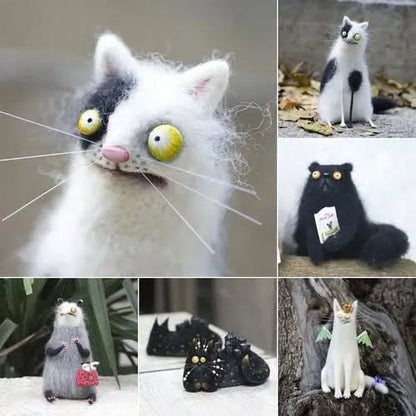 🔥Last Day: BUY 3 GET 1 FREE🎄🎁Wool Felt Familiars – Quirky Handmade Companions🐱