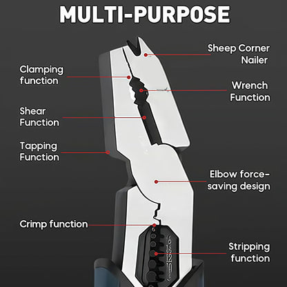 🚗 2025 New Multipurpose Lineman's Pliers with Wire Stripper - 6-in-1