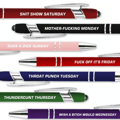 🔥Last Day Promotion 50% OFF💝Funny Stress-Relief Daily Quotes Metal Ballpoint Pen Set (10 Pcs) | 🎁Office Christmas Gift Exchange