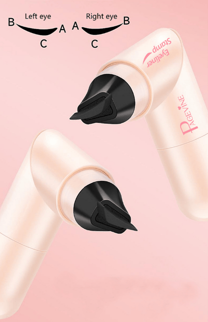 ✨Rotating Eyeliner Stamp Pen – Dual-Head Design with Wing Stamp, Quick-Dry, Long-Lasting