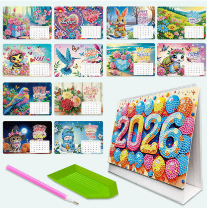 💎2026 DIY Diamond Painting Desk Calendar - Perfect for Craft Lovers 🗓️🎁