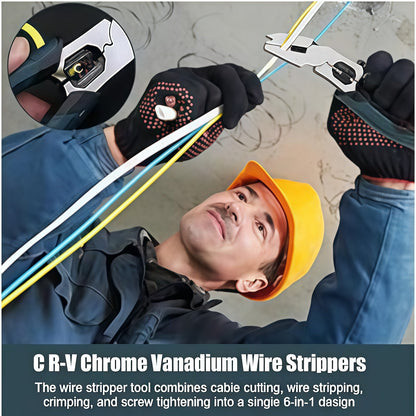 🚗 2025 New Multipurpose Lineman's Pliers with Wire Stripper - 6-in-1