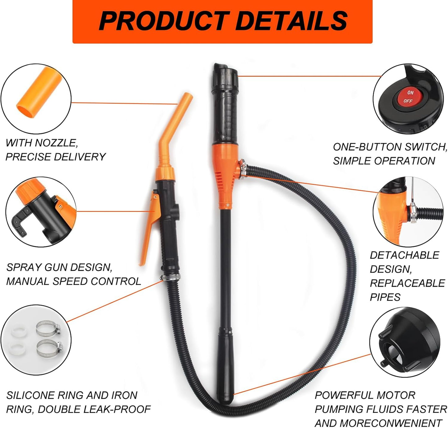 🔥NEW YEAR SALE-🚗Power Flow Portable Transfer Pump