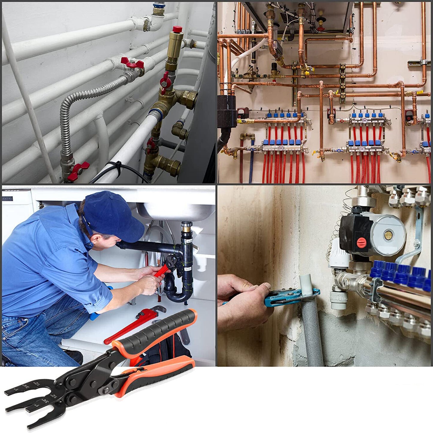 🔥LAST DAY 49% OFF-🔧 Push Fit Disconnect Tong Tool-1/2" • 3/4" • 1" Multi-Size Plumbing Disconnect Pliers