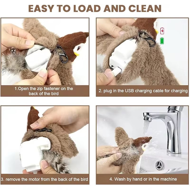 🎅Top Christmas Gift 2025 🎉Flapping Bird Cat Toy😻Cat's New Playmate