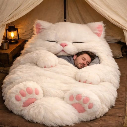 🔥Hot Sale 49% off🌟🐱 Fluffy cat sleeping bag– Soft, Warm & Purrfectly Cozy😴