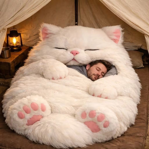 🔥Hot Sale 49% off🌟🐱 Fluffy cat sleeping bag– Soft, Warm & Purrfectly Cozy😴