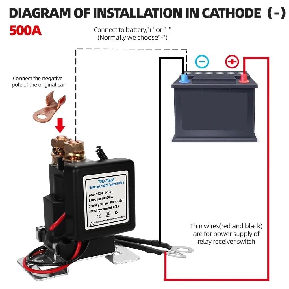WIRELESS REMOTE CONTROL BATTERY RELAY SWITCH 🔌