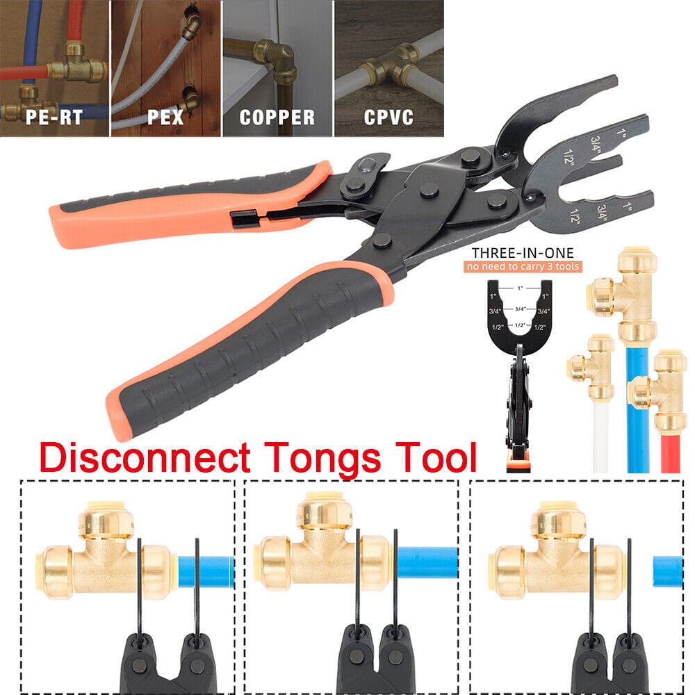 🔥LAST DAY 49% OFF-🔧 Push Fit Disconnect Tong Tool-1/2" • 3/4" • 1" Multi-Size Plumbing Disconnect Pliers