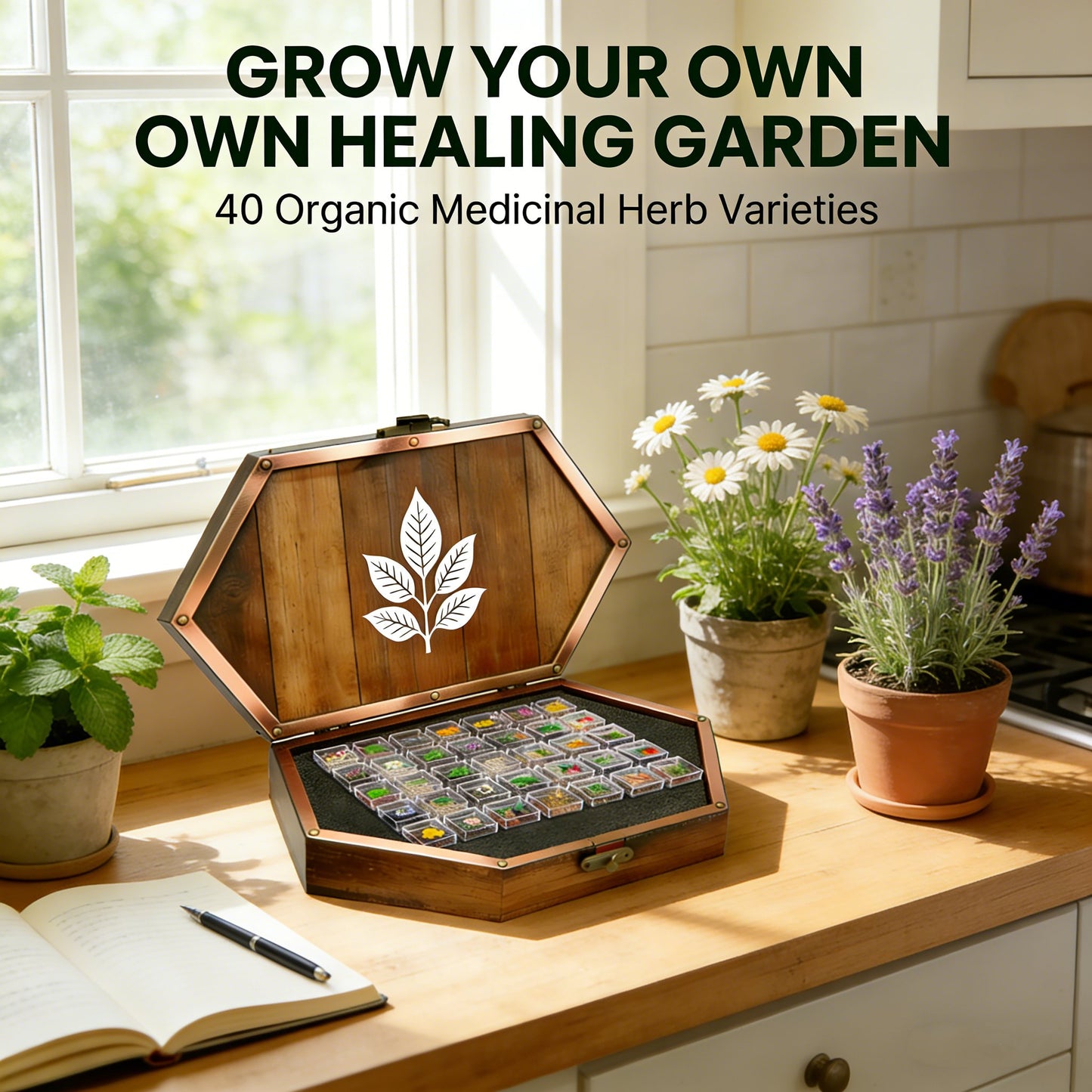 🌿The Ancestral Apothecary Seed Chest: 40 Varieties of Medicinal Herb Seeds 🌱