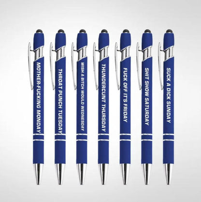 🔥Last Day Promotion 50% OFF💝Funny Stress-Relief Daily Quotes Metal Ballpoint Pen Set (10 Pcs) | 🎁Office Christmas Gift Exchange