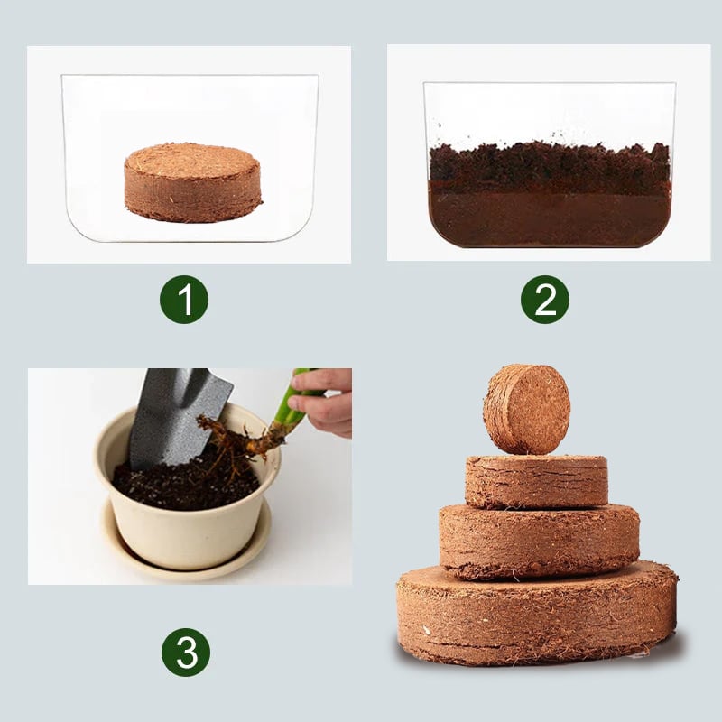 🔥LAST DAY 49% OFF🌱Premium Organic Coconut Coir Bricks for Plants