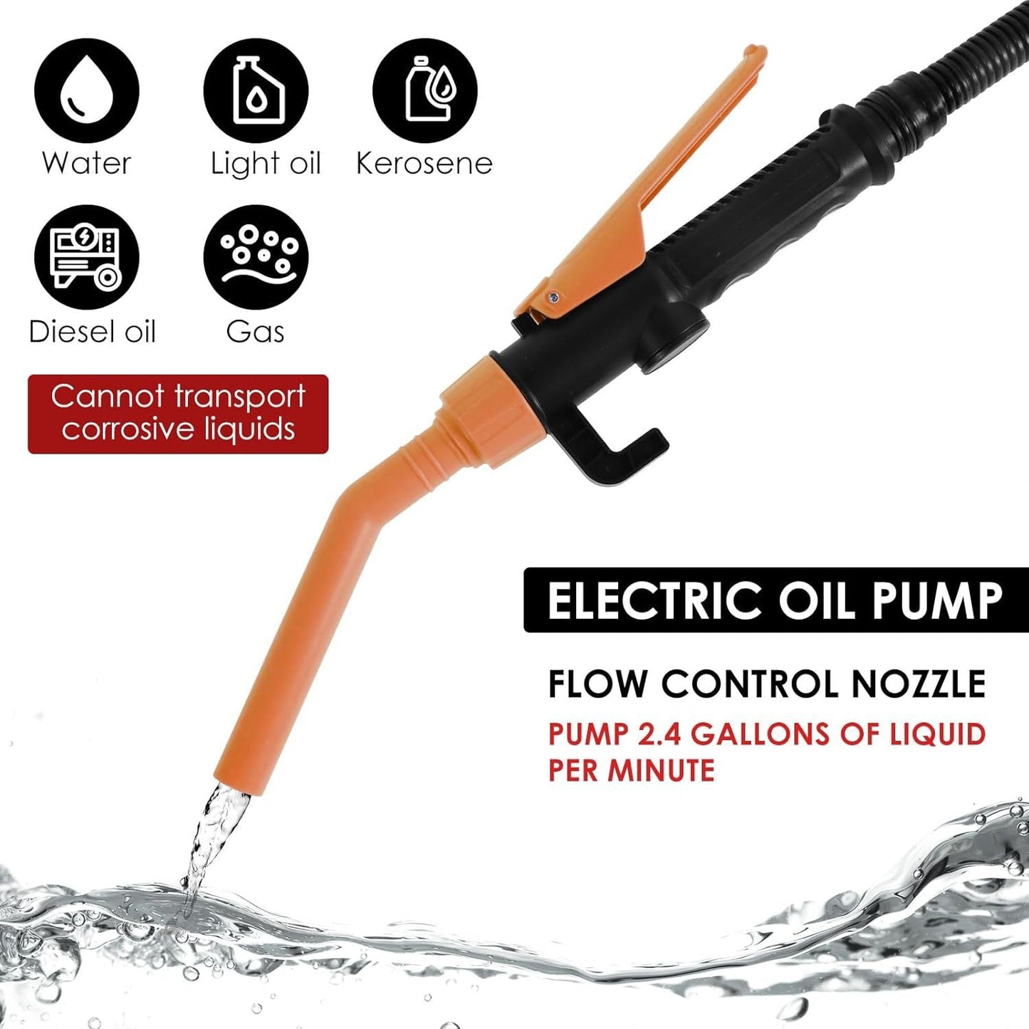 🔥NEW YEAR SALE-🚗Power Flow Portable Transfer Pump