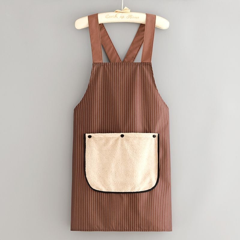 ✨Functional Cross Back Apron with Pockets Removable Towel