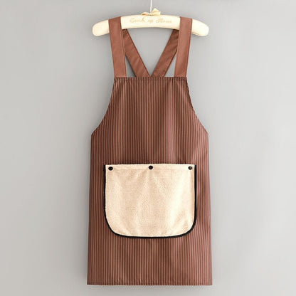 ✨Functional Cross Back Apron with Pockets Removable Towel