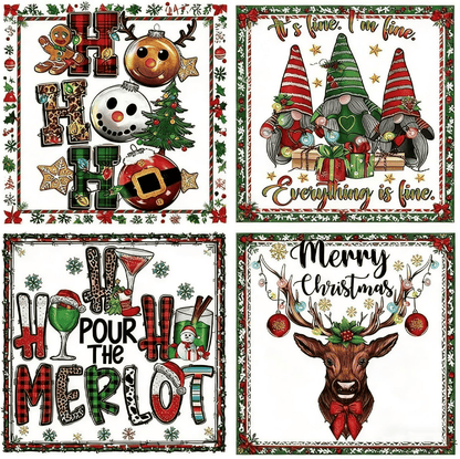 🎄15PCS Christmas Mystery DTF Transfer Bundle  for Festive DIY Creations