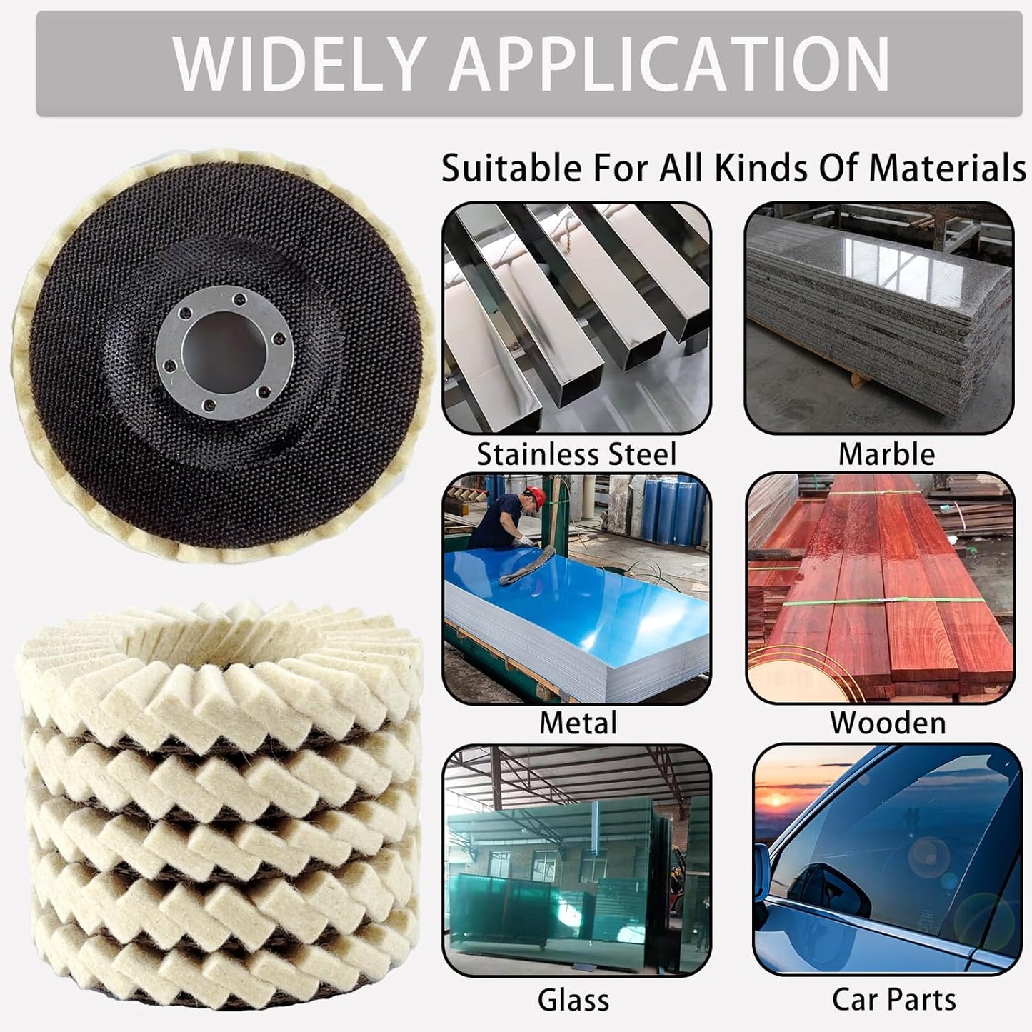 🔥Year-end 49% Off Promotion✨5Inch Wool Polishing Wheels Set for Angle Grinders